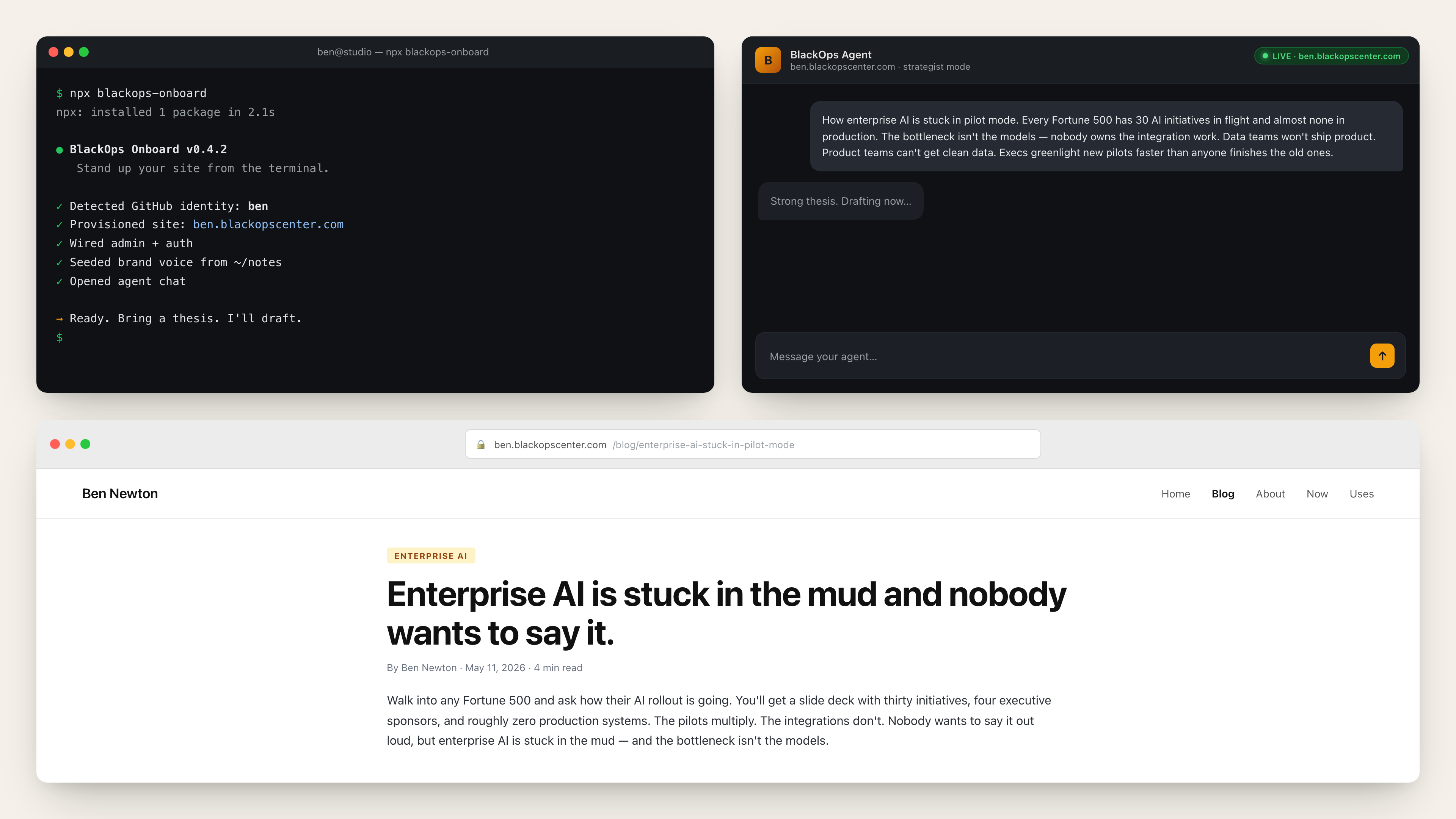 Signup is dead. The agent is the signup form now.